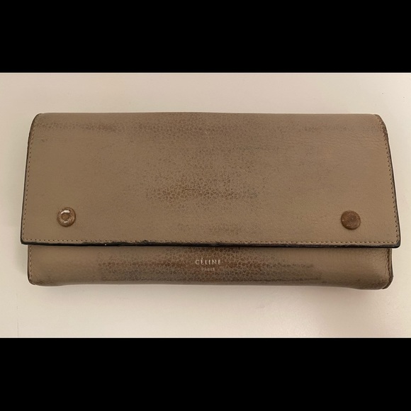 Celine Handbags - Celine Souris Leather Longwallet
